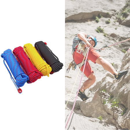 Climbing Rope 10mm 50m Outdoor Rock High Strength Static Survival Emergency Fire Rescue Safety Rope Cord Hiking Equipment 30 meters yellow