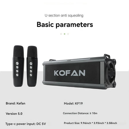 NEWMSNR 100W Subwoofer Bluetooth Speaker &ndash; Wireless Karaoke