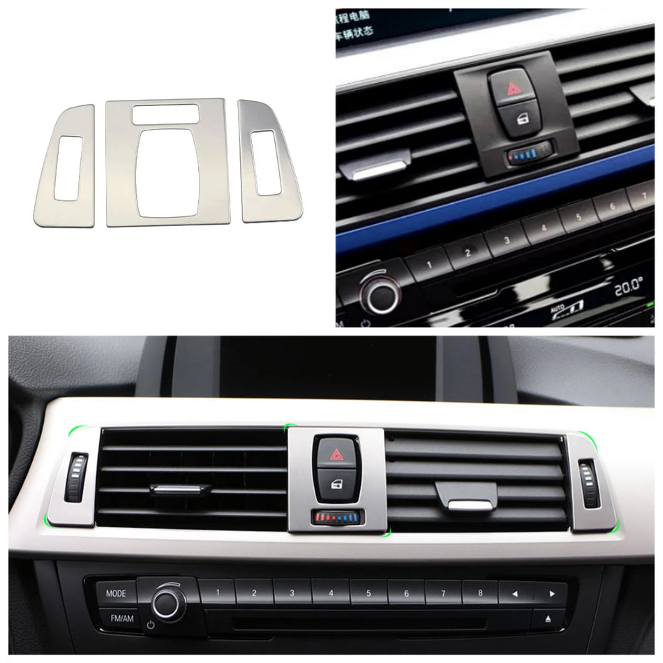 Air Conditioning Outlet Decor Stickers Stainless Steel for BMW 3 Series F30 F34 3GT Interior Trim