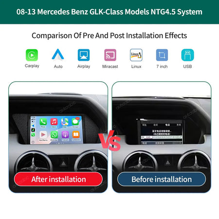 7" Multime Touch Screen Wireless CarPlay Android Auto Car Radio For Mercedes Benz GLK X204 NTG4.0/4.5 2008-2013 with BT Airplay by InterCyprus Trading Ltd
