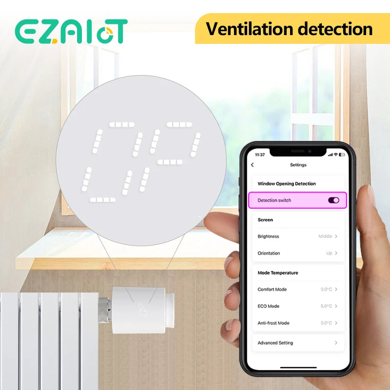 Smart TRV ZigBee Thermostat for Radiator &ndash; Alexa Compatible