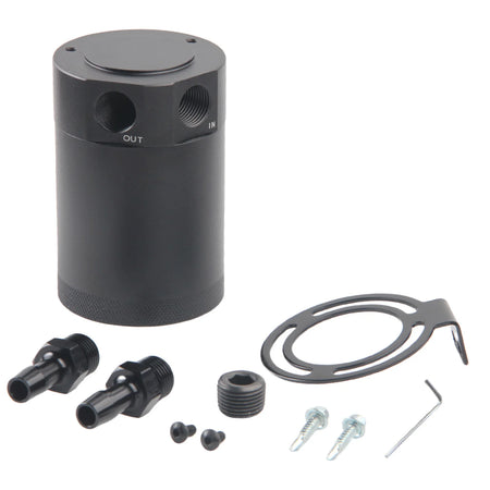 Universal Aluminum Oil Catch Can With Dual Ports And Baffle by InterCyprus Trading Ltd