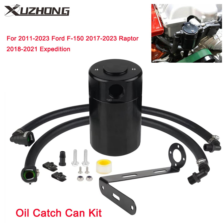 Kit separatore d'aria per contenitore olio per Ford F-150 Raptor Expedition, costruzione in alluminio nera