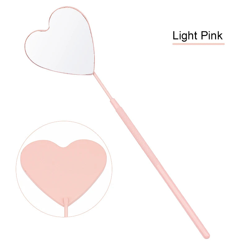 Stainless Steel Long Handle Eyelash Extension Checking Mirror AA286-01