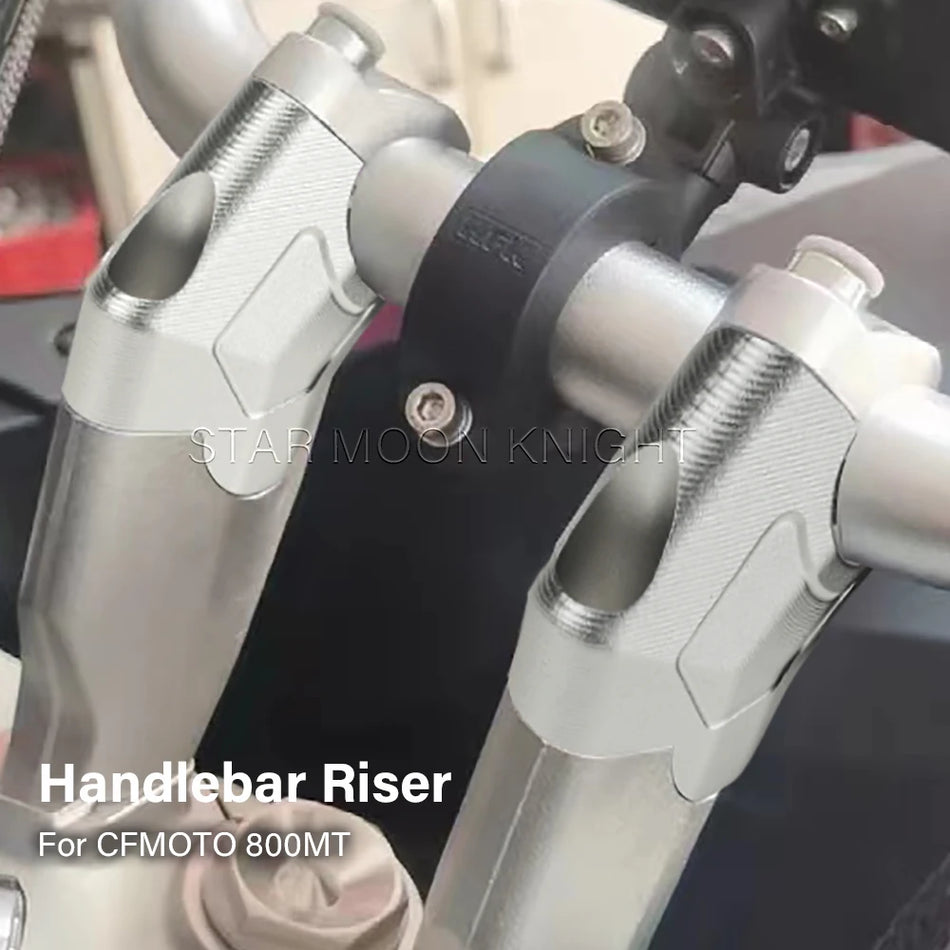 Kit Elevador de Guiador CFMOTO 800MT com Extensão de Abraçadeira Elevadora e Extensão de Mangueira de Travão de 3 cm