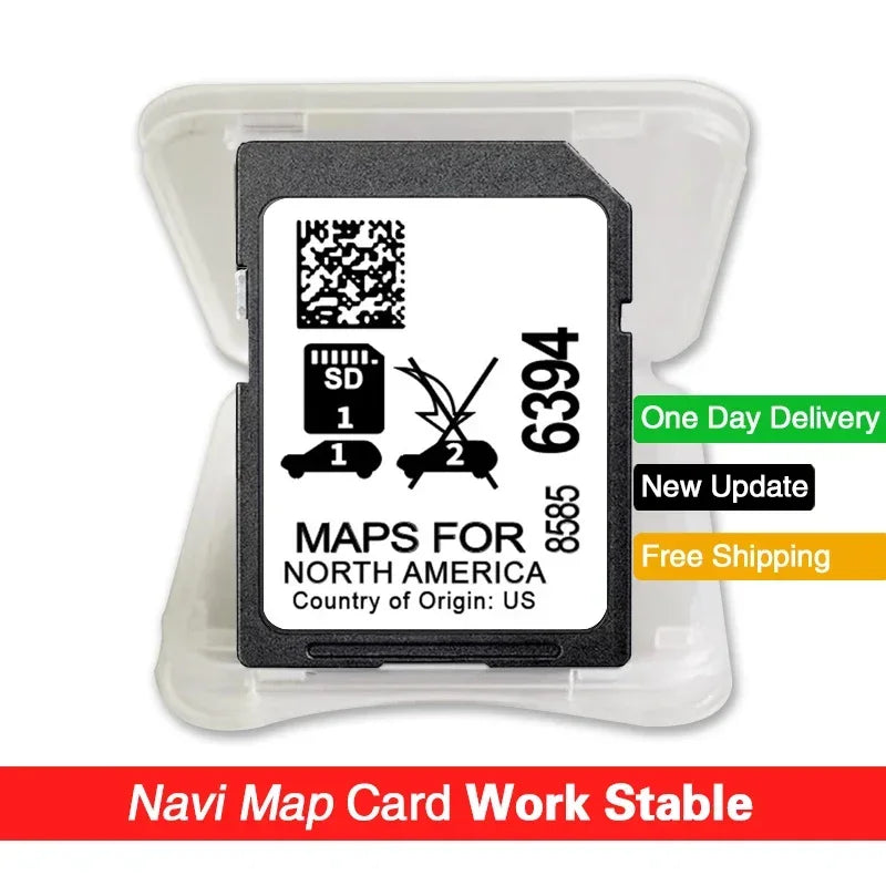 32GB SD Card System 2024 &ndash; High-Speed GPS Navigation Maps for North America for GM 8585-6394