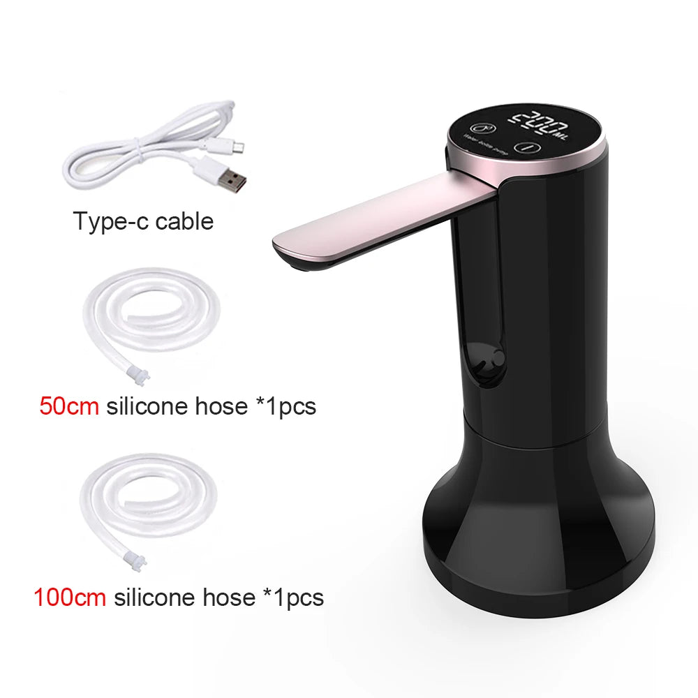 Raugee H3 Water Pump &ndash; Foldable Automatic Desktop Dispenser Black and base