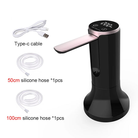 Raugee H3 Water Pump &ndash; Foldable Automatic Desktop Dispenser Black and base