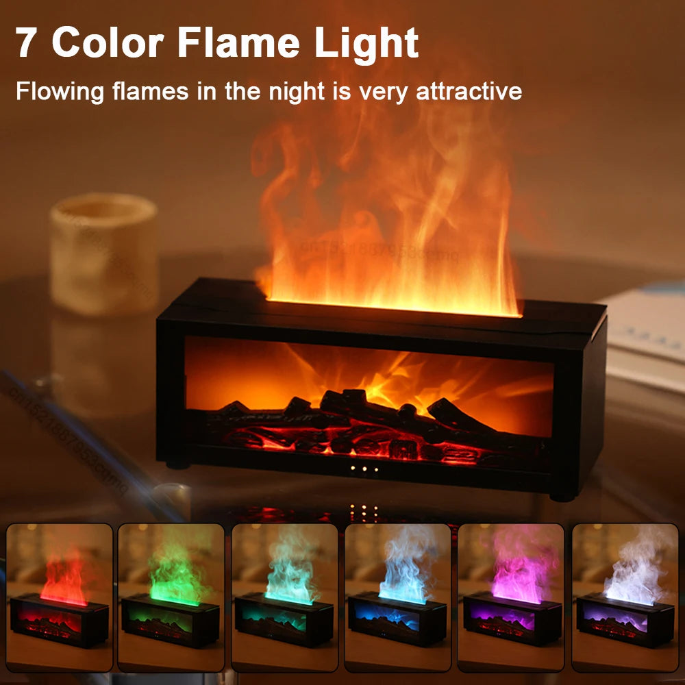 Fireplace Humidifier Flame Diffuser 150ML &ndash; Remote Control