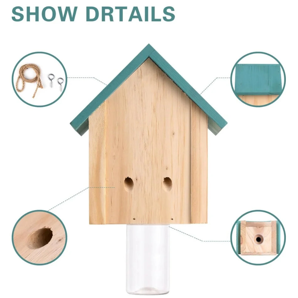 Wood Carpenter Bee Trap &ndash; Outdoor Hanging Insect Trap