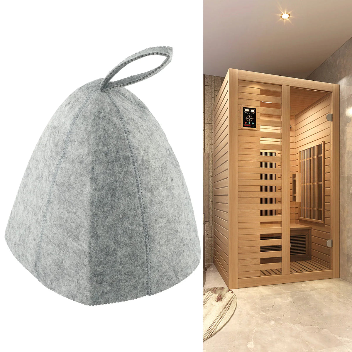 Thicken Wool Felt Sauna Hat &ndash; Hair Protection In Wet Steam