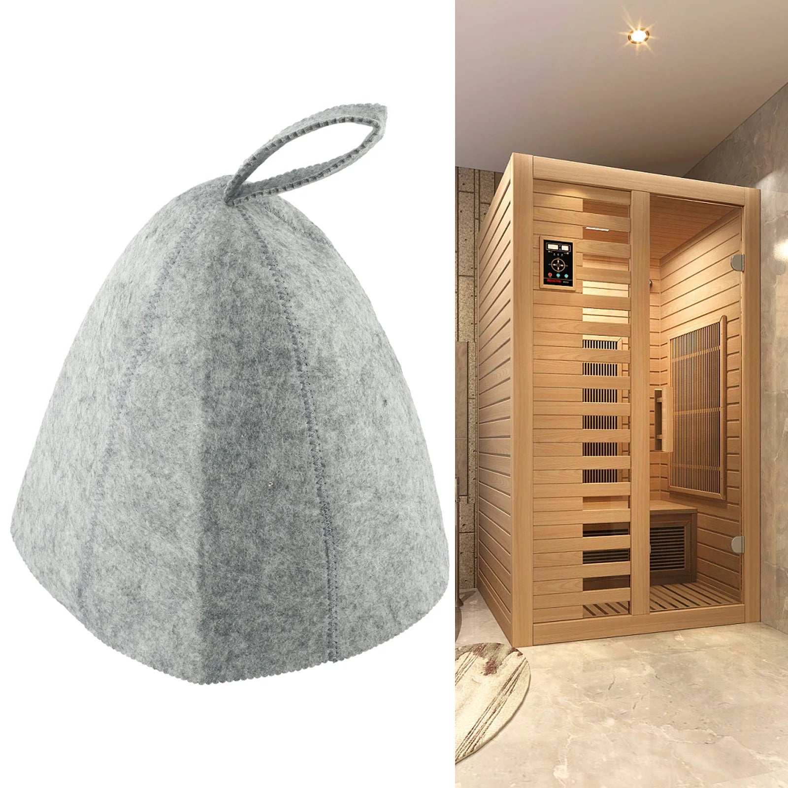 Thicken Wool Felt Sauna Hat &ndash; Hair Protection In Wet Steam