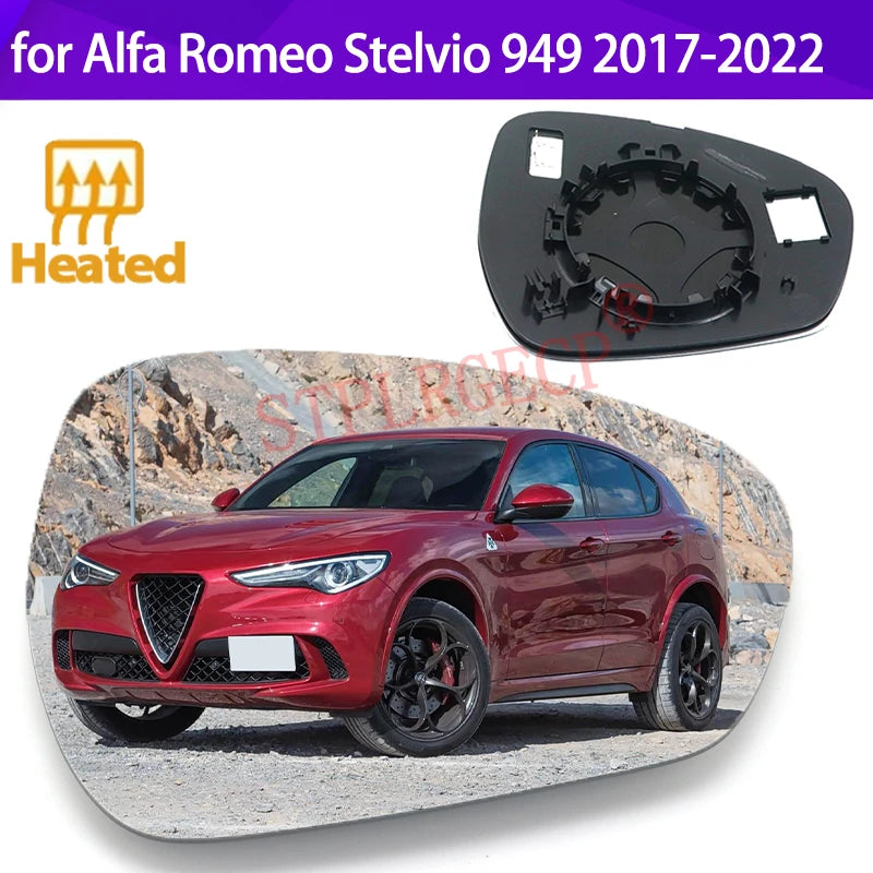 Verwarmd deurspiegelglas voor Alfa Romeo Stelvio 2017 tot 2022