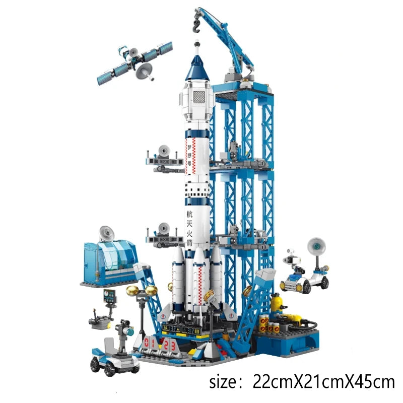 JIAJIALE Space Rocket Launch Model Building Blocks Set