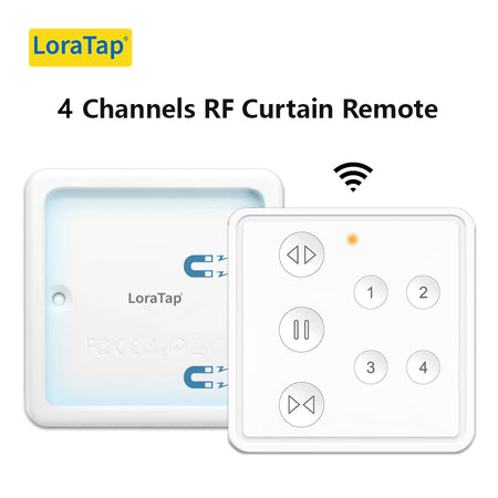 LoraTap Tuya Curtain Switch &ndash; WiFi Enabled With Google Home 4 Channel Remote