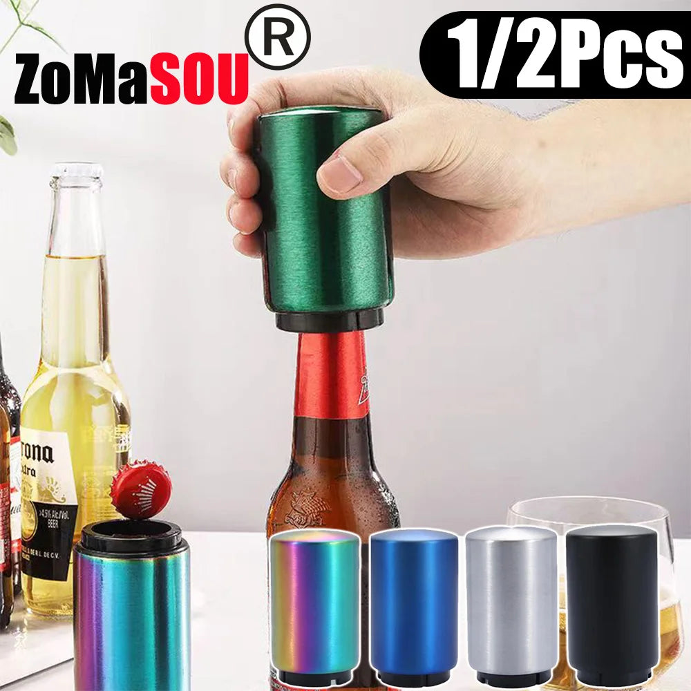 Automatic Stainless Steel Beer Bottle Opener &ndash; Effortless, Eco-Friendly Kitchen Gadget