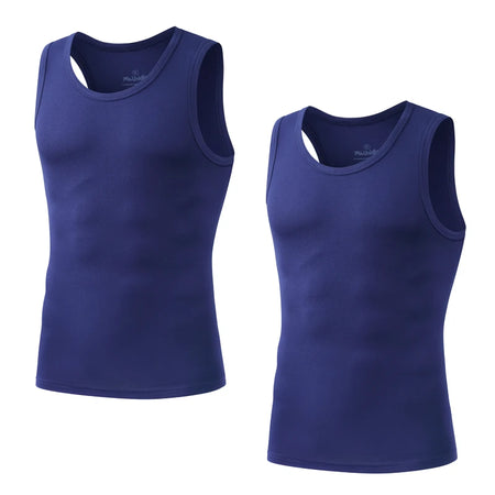 Men's Bamboo Fiber Compression Tank Tops - 2 Pack