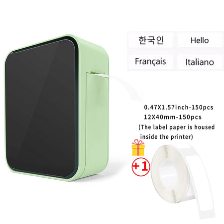Marklife Mini Bluetooth Thermal Label Printer - Compact &amp; Portable Ink-Free Sticker Maker P15 matcha color