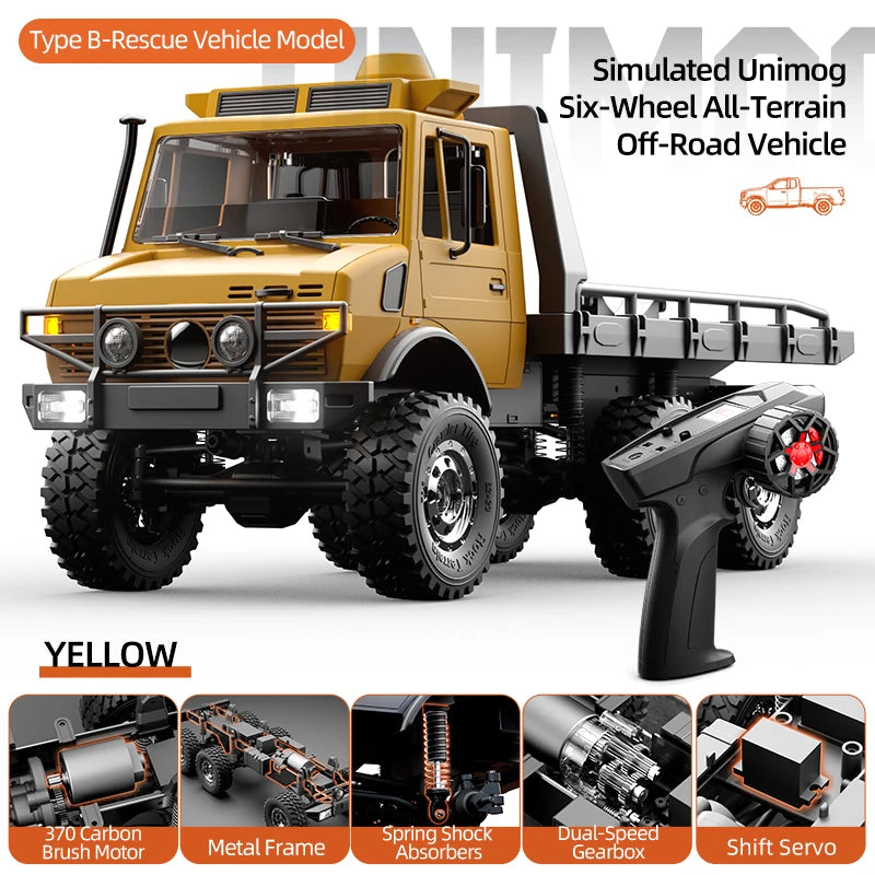 C8823 6WD RC Car 1/18 &ndash; High Speed Off Road Performance Type B-Yellow