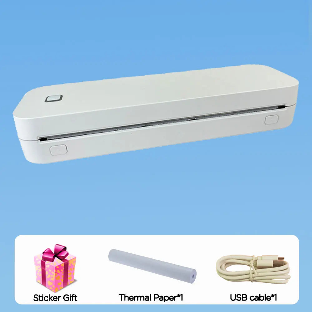 A4 Thermal Printer 203DPI &ndash; Inkless Bluetooth Printing white printer