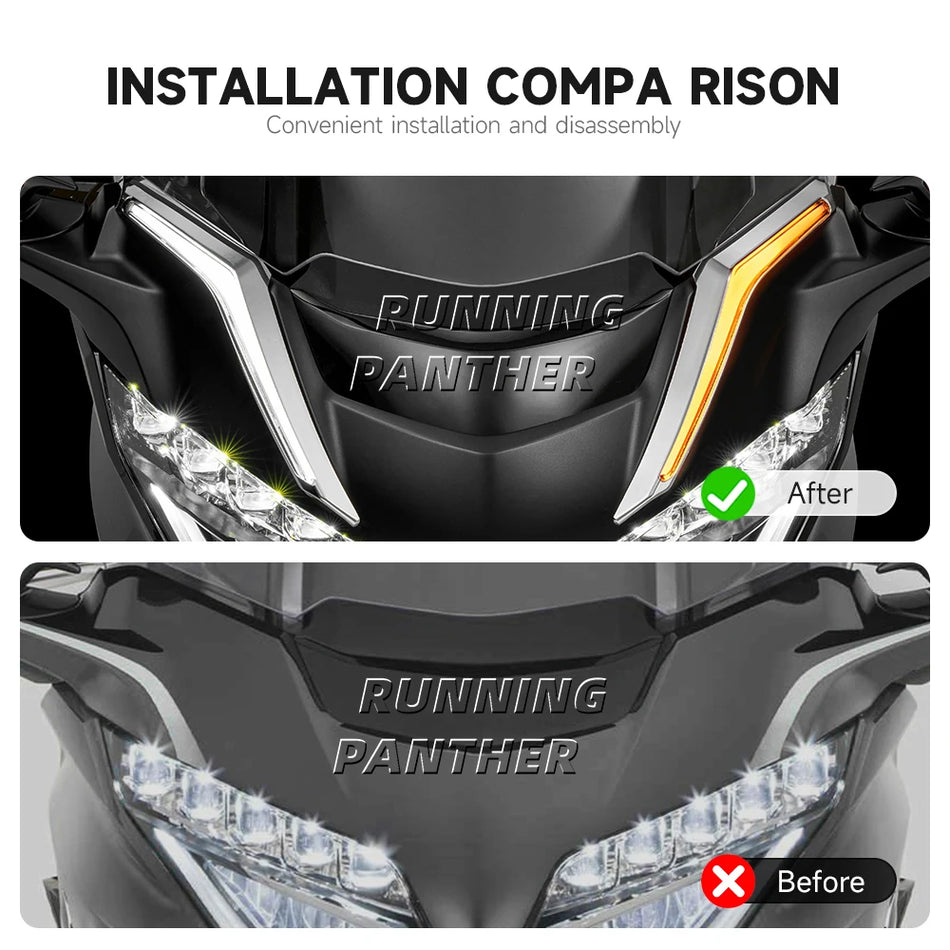 LED Vējstikla Apdare Lampas Pagrieziena Signāli Honda Gold Wing GL1800 Tour DCT