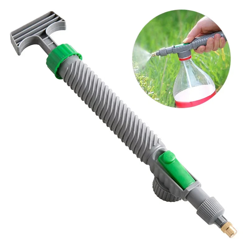 High-Pressure Adjustable Spray Nozzle for Garden and Cleaning Gray