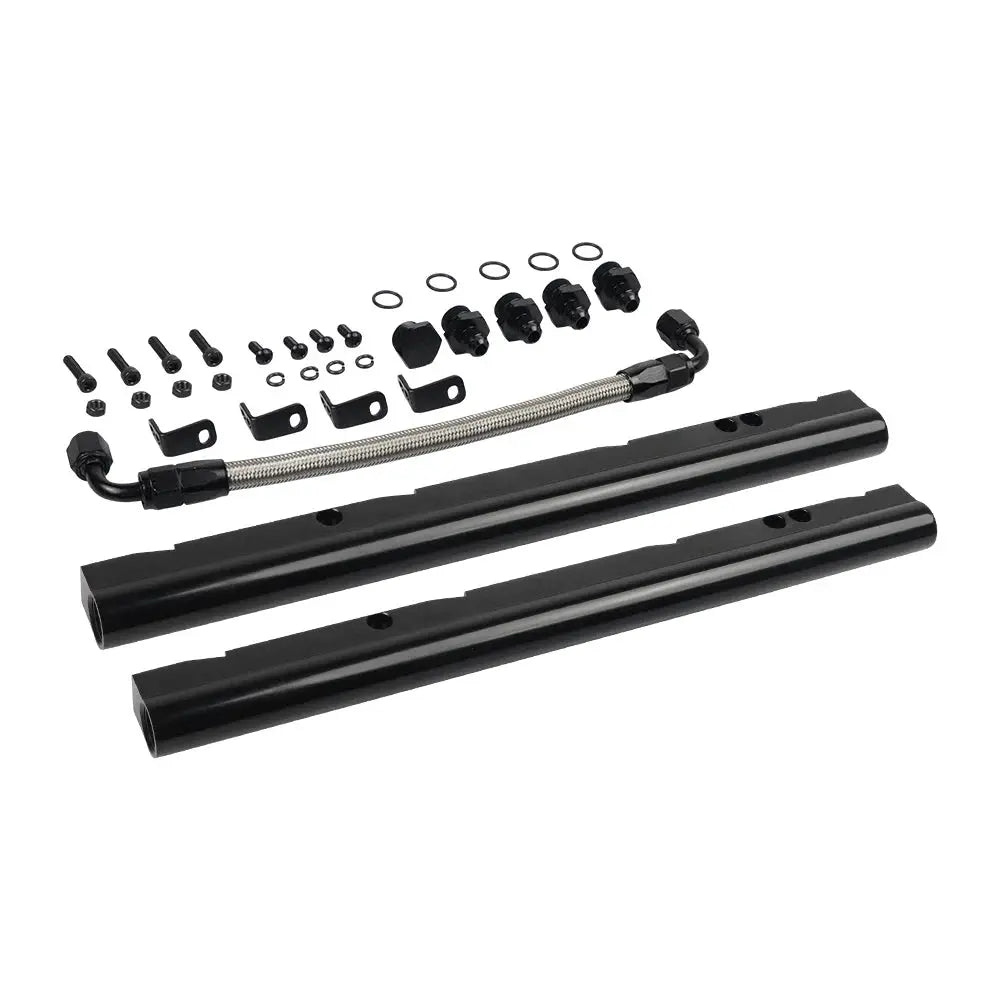 Black Billet Fuel Rail Kit For OE LS1 LS6 Intake Manifold 6AN + Hardware FPR-1045 by InterCyprus Trading Ltd