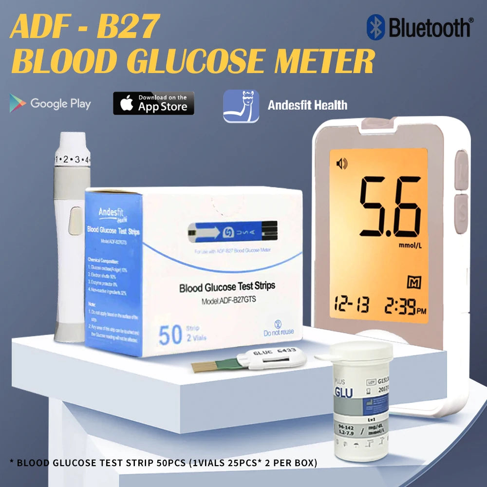 Wireless Bluetooth Blood Glucose Meter &ndash; 6s Quick Readings