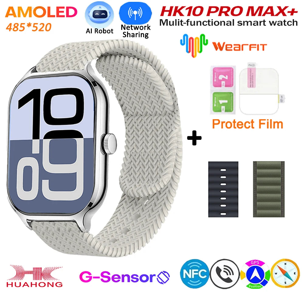HK10 Pro Max GEN2 Smartwatch &ndash; AMOLED Display AI Assistant oc-black-al-green