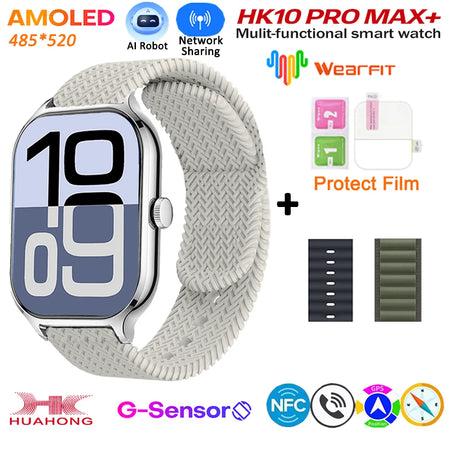 HK10 Pro Max GEN2 Smartwatch &ndash; AMOLED Display AI Assistant oc-black-al-green