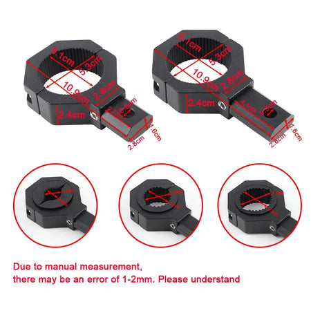 Universal 360 Degree Rotate Work Whip Flag Light Mounts Bracket Kit for Motorcycle UTV ATV Off-Road 1"/1.5"/1.7"/2" Aluminum by InterCyprus Trading Ltd