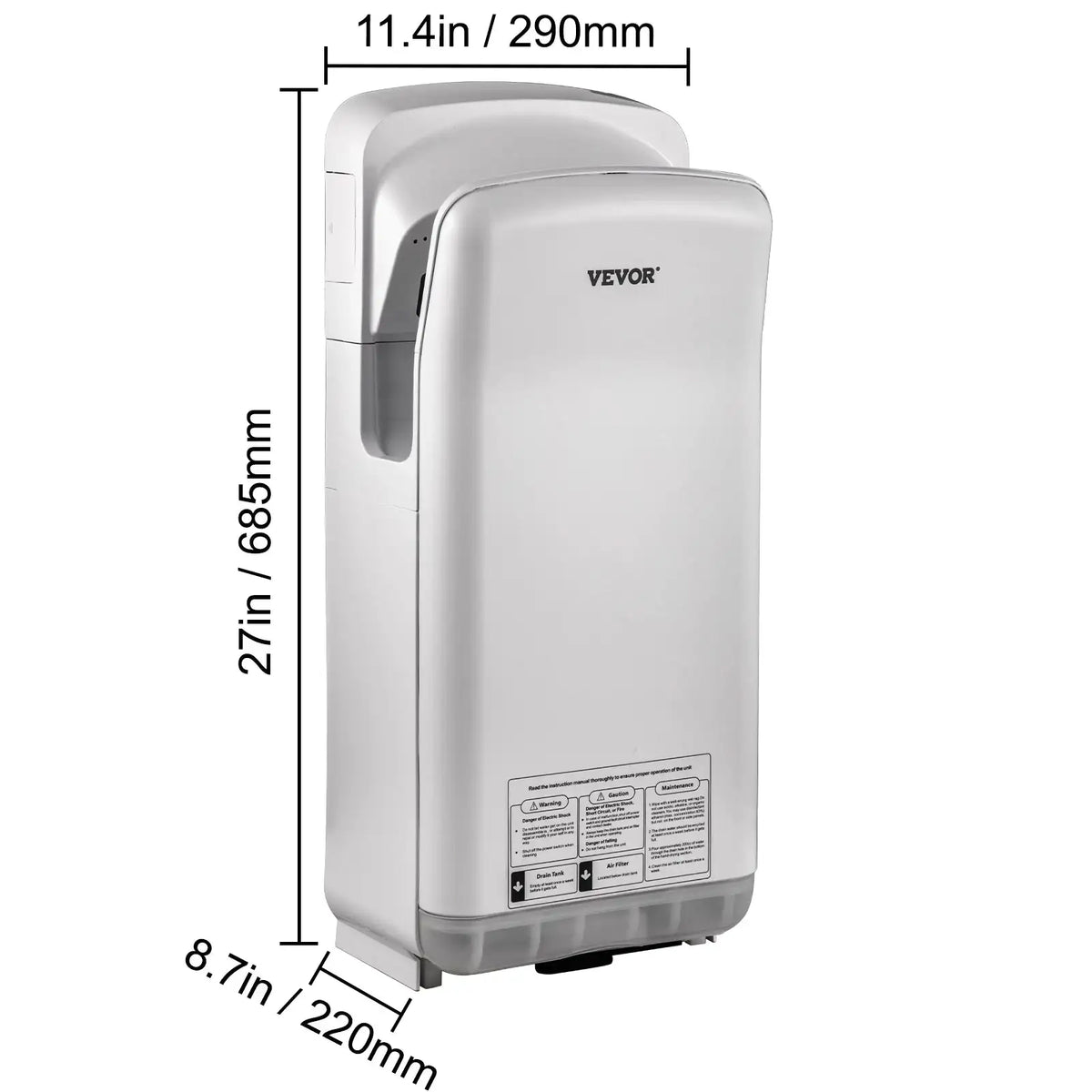 Automatic High Speed Hand Dryer Jet Washroom silver / spain