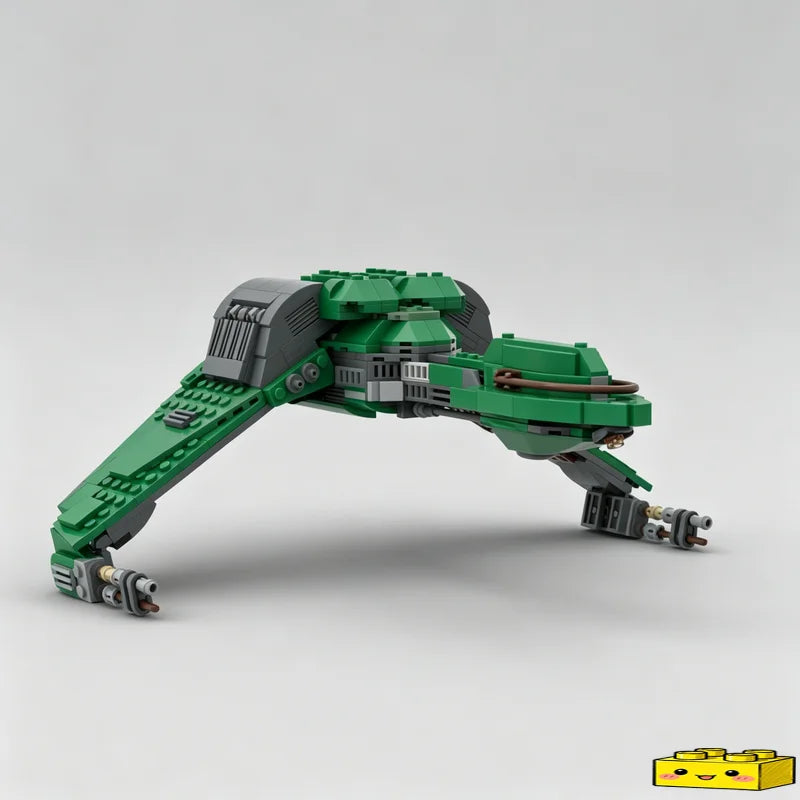 Kit de Construção MOC de Nave Espacial Bird of Prey Klingon com 600 Peças, Brinquedo Compatível com Lego