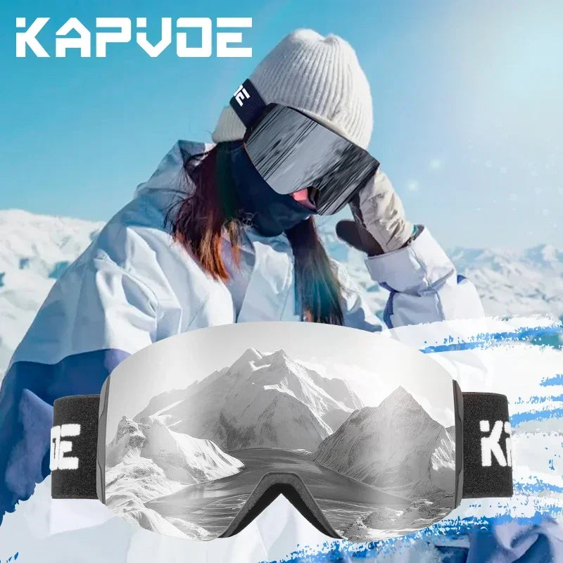 Kapvoe Photochromic Ski Goggles &ndash; Magnetic Anti-Fog Lenses