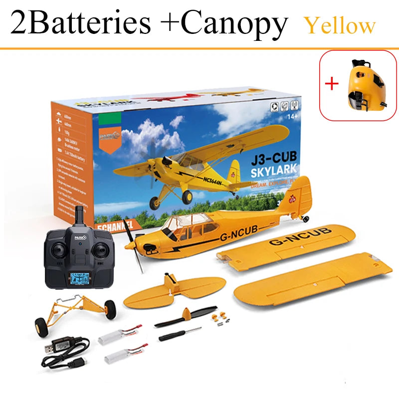 Wltoys A160 J3-CUB RTF 2.4G Brushless RC Airplane &ndash; Ready to Fly 2BC New  Version