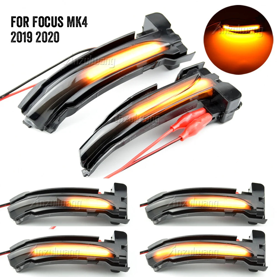 2 Pcs Señal de Giro Secuencial LED para Espejo Lateral Ford Focus Mk4 2019-2020