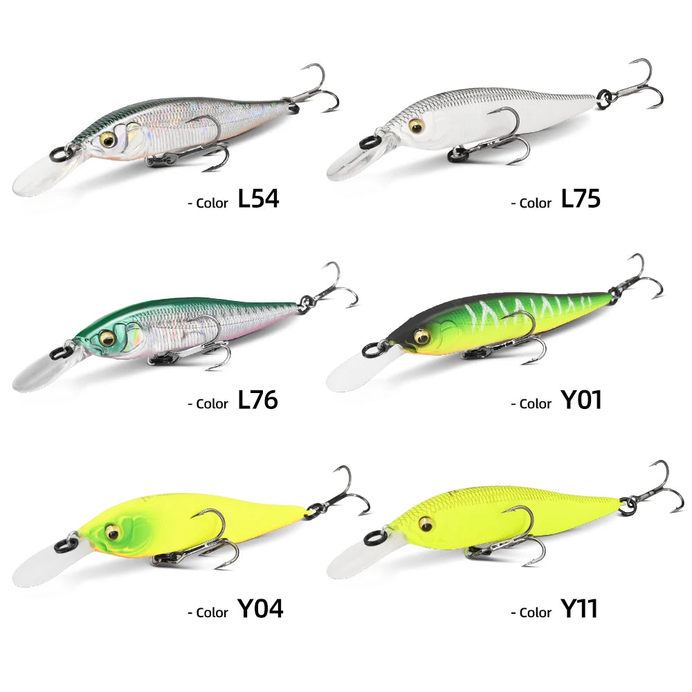 MEREDITH Jerkbait 75mm - Slow Sinking Pike/Zander Lure, 2.4M Deep