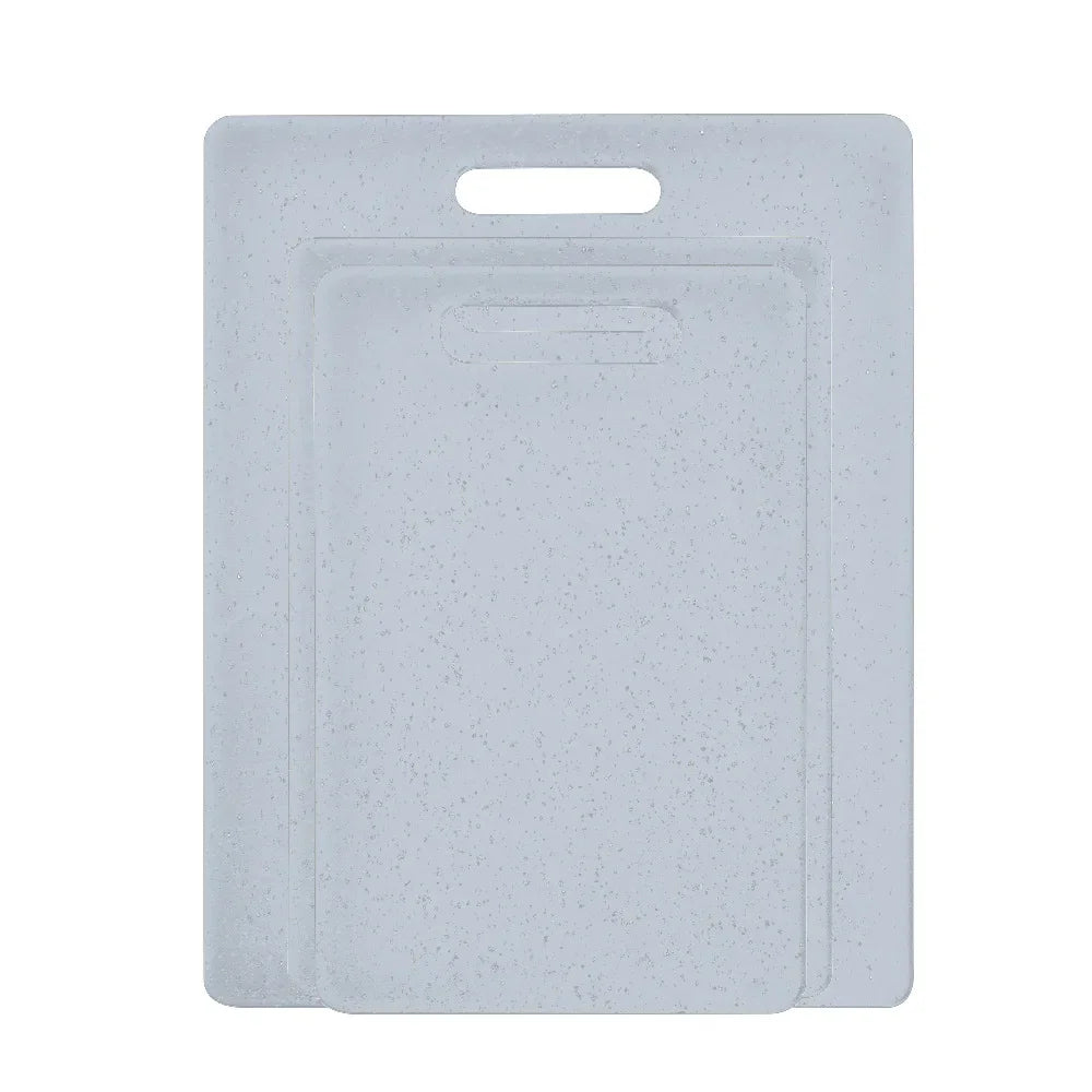 Imitation Stone Grain Plastic Chopping Board &ndash; Durable and Non-Toxic Design White 3Pcs