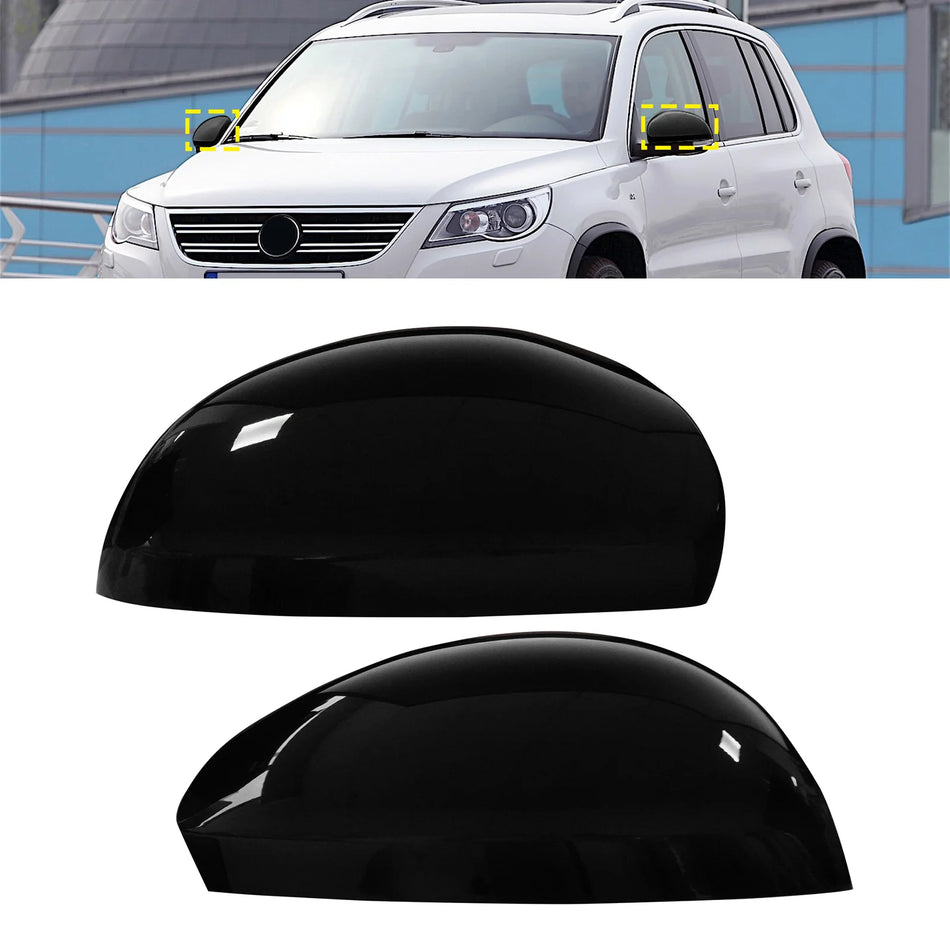 VW Tiguan 5N Rückspiegelabdeckungen Hochglanz Schwarz, Paar