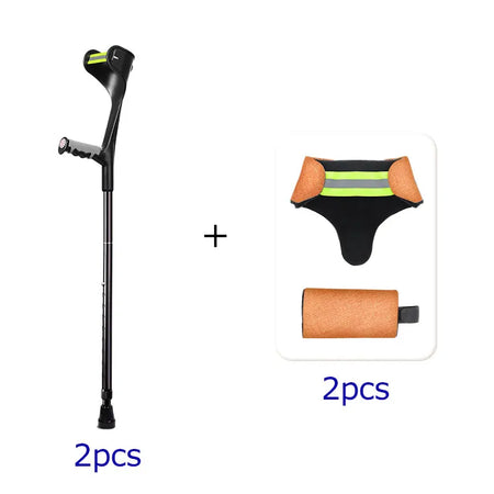 Lefeke Adult Forearm Crutches &ndash; Foldable and Lightweight Design Orange