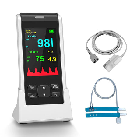 HealthTree Handheld Pulse Oximeter &ndash; Rechargeable Usb Add Infant Probe / CHINA