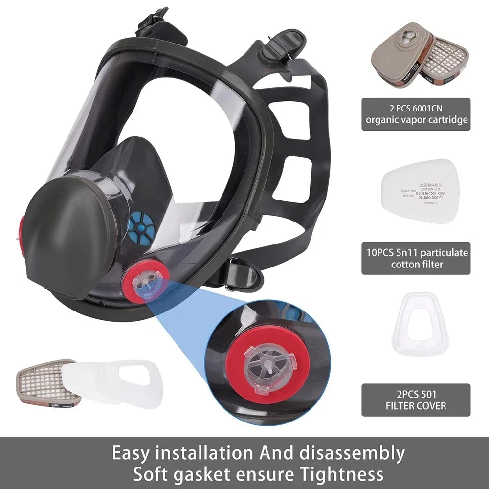 6800 Gas Mask &ndash; Anti-Fog Full Face Protection