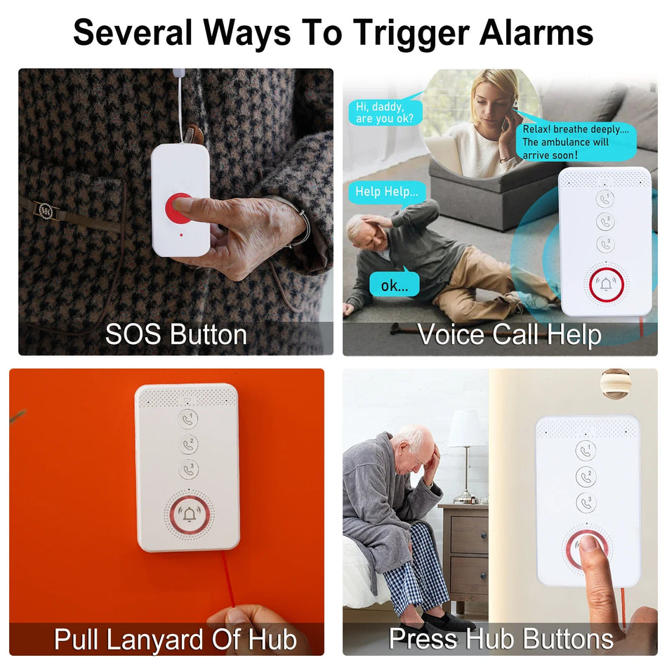 4G LTE Panikknap til Ældrepleje, SOS Stemmeopkald, SMS og Én Nøgleopkald