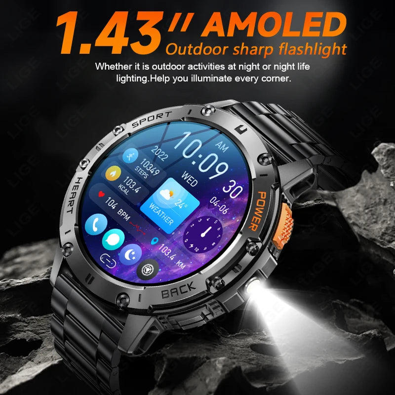 Android iOS AMOLED Smart Watch Men &ndash; Ultra Lightweight
