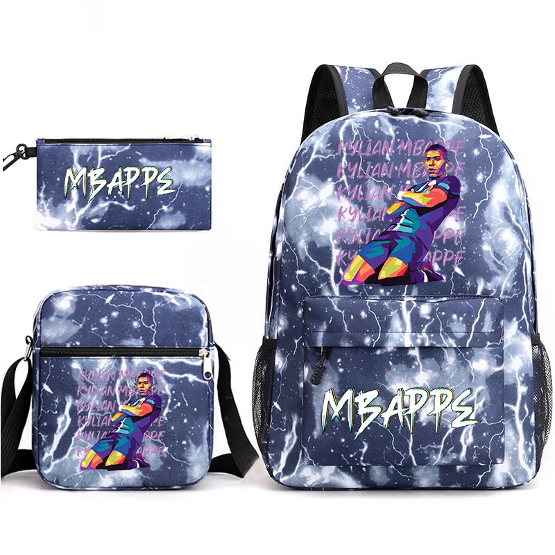 print student backpack set children's school bag shoulder bag pencil case 3-piece set 7