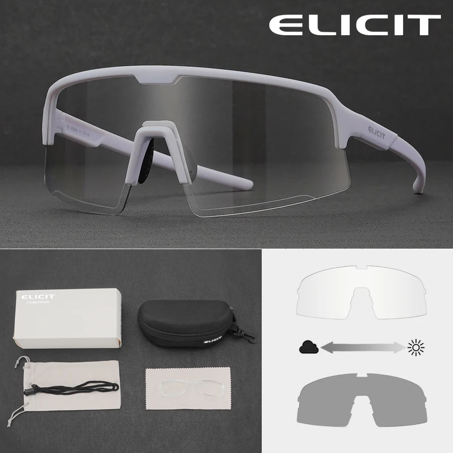 ELICIT Photochromic Sports Cycling Glasses &ndash; Anti-Glare and UV Protection 01
