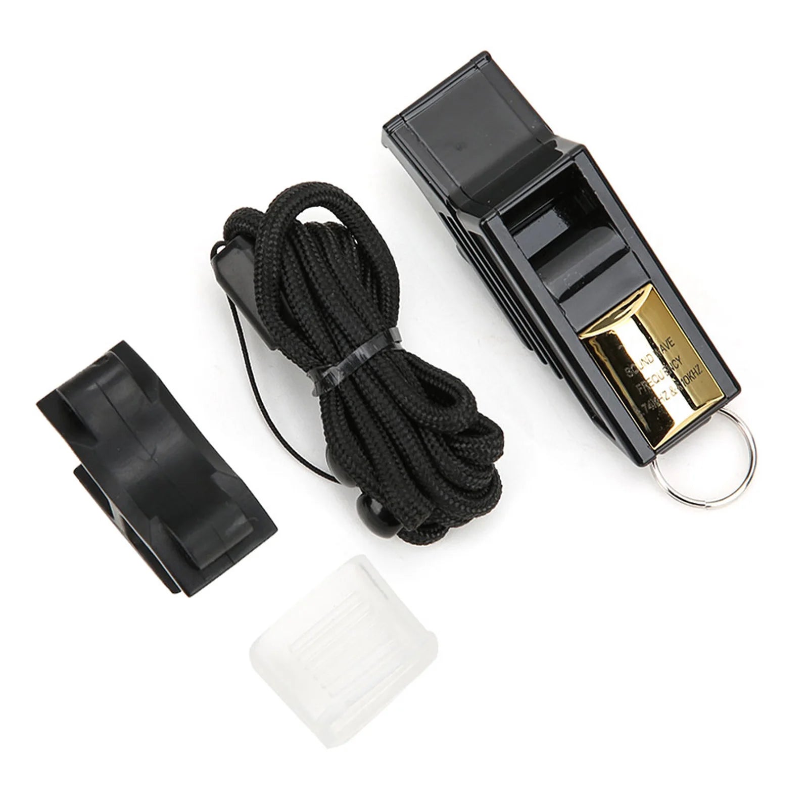 Basketball Referee Whistle &ndash; Durable ABS Outdoor Lifesaving Black Gold / CHINA