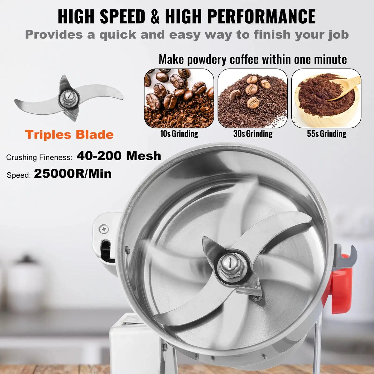 Electric Grain Mill Grinder 150 To 2500g For Spices