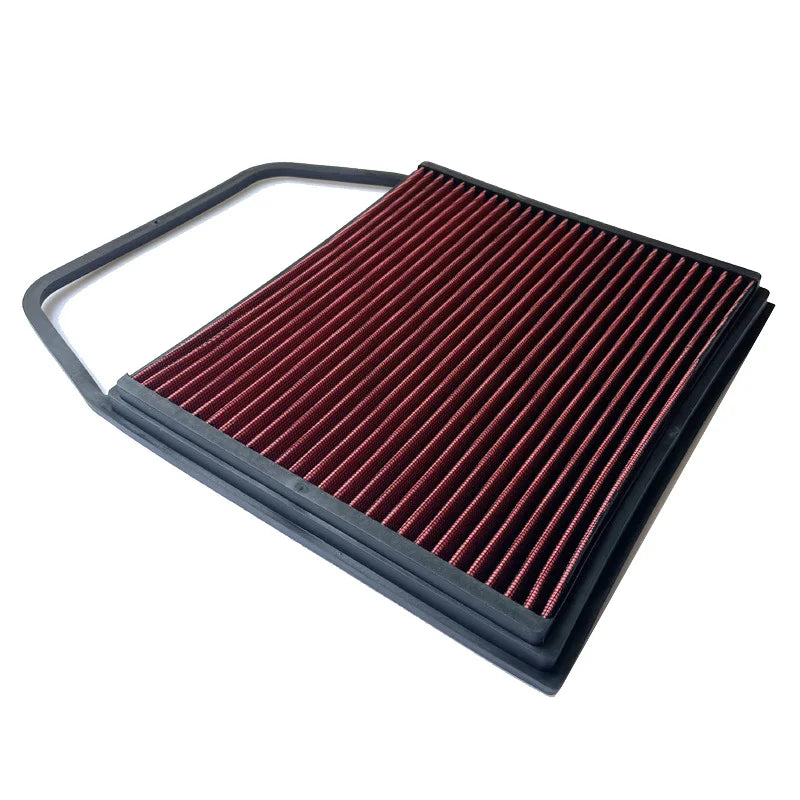 High Flow Air Filter for BMW Z4 Cold Air Intake Washable Non-Woven Red and Black Finish
