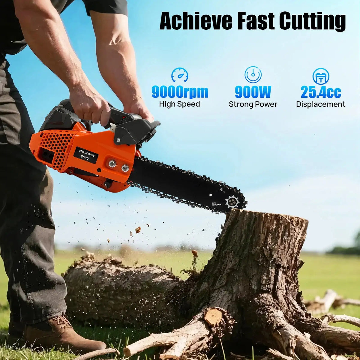 900W Gasoline Chainsaw &ndash; Top Handle Portable Power